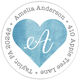 Watercolor Heart Round Address Labels in a Jar Image 7 of 7